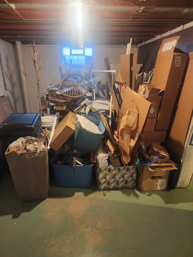 Roll-off dumpster container at job site for 4 Yard Dumpster Rental in Adairsville